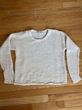 Madewell Women's Cream Open-Knit Sweater